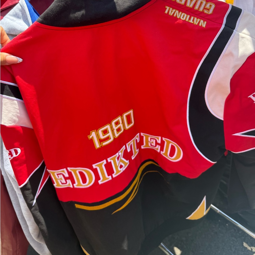 Edikted Kids Red and Black Graphic Jersey